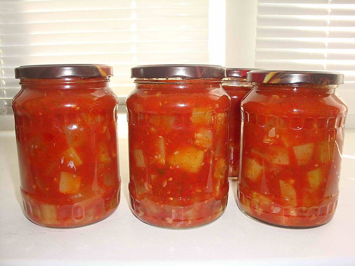 Кабачки в томатной заливке на зиму