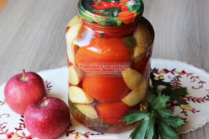 Как правильно приготовить маринованные помидоры по-немецки на зиму с яблоками, простые способы заготовки