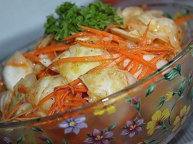 Цветная капуста по-корейски на зиму: рецепты быстрого приготовления с фото и видео