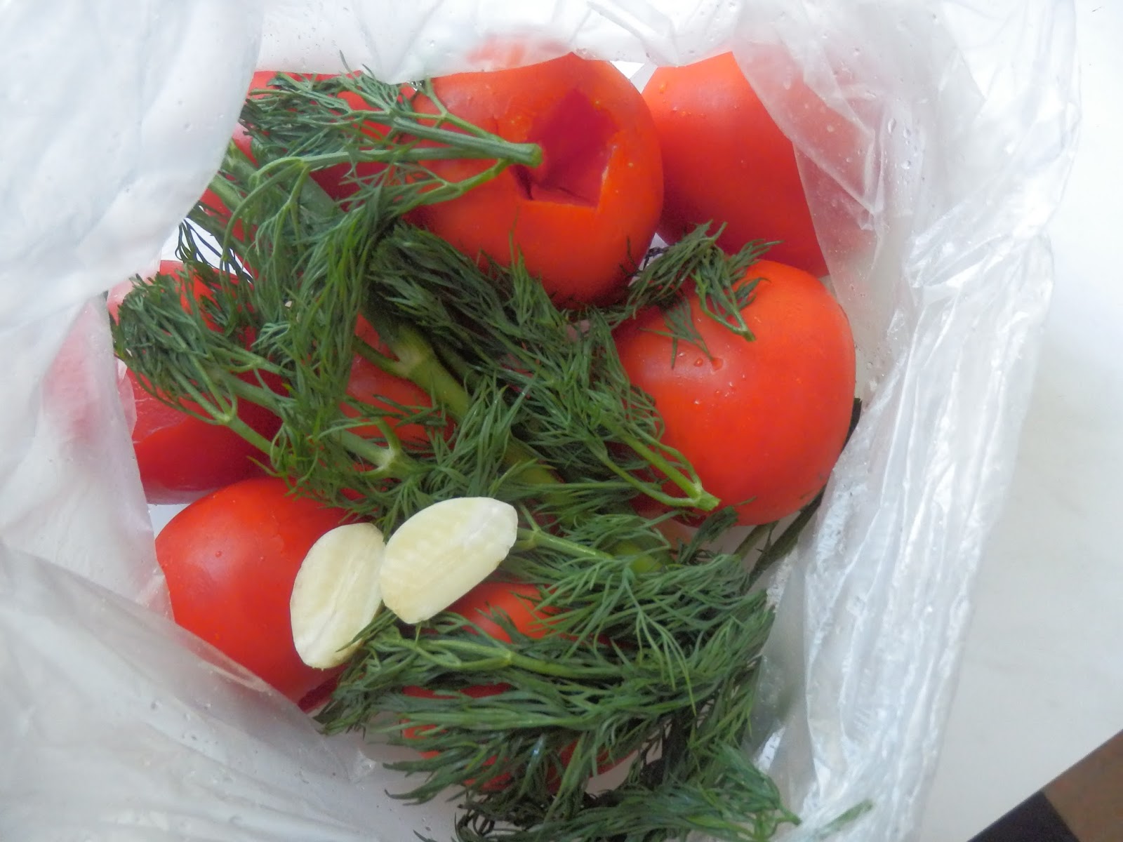 Малосольные помидоры в пакете с чесноком — быстрые рецепты приготовления