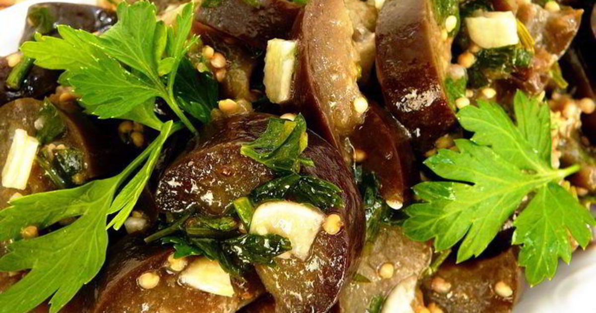 Баклажаны с уксусом и чесноком быстрого приготовления: жареные с зеленью, рецепт икры на зиму