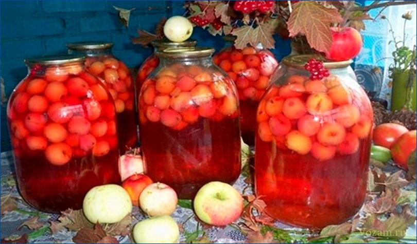Рецепты компота из яблок на зиму в банках 3 литра без стерилизации