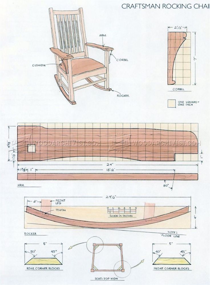 Кресло-качалка из фанеры своими руками: фото и чертежи