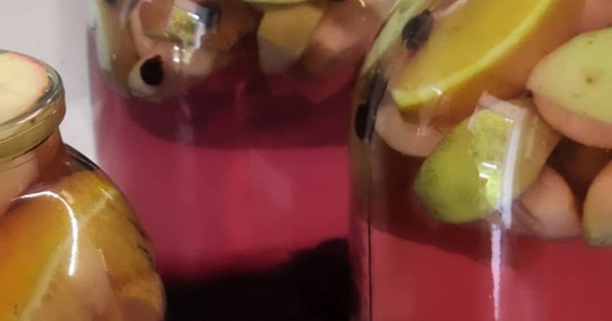 Компот из яблок и персиков на зиму: 3 простых пошаговых рецепта приготовления