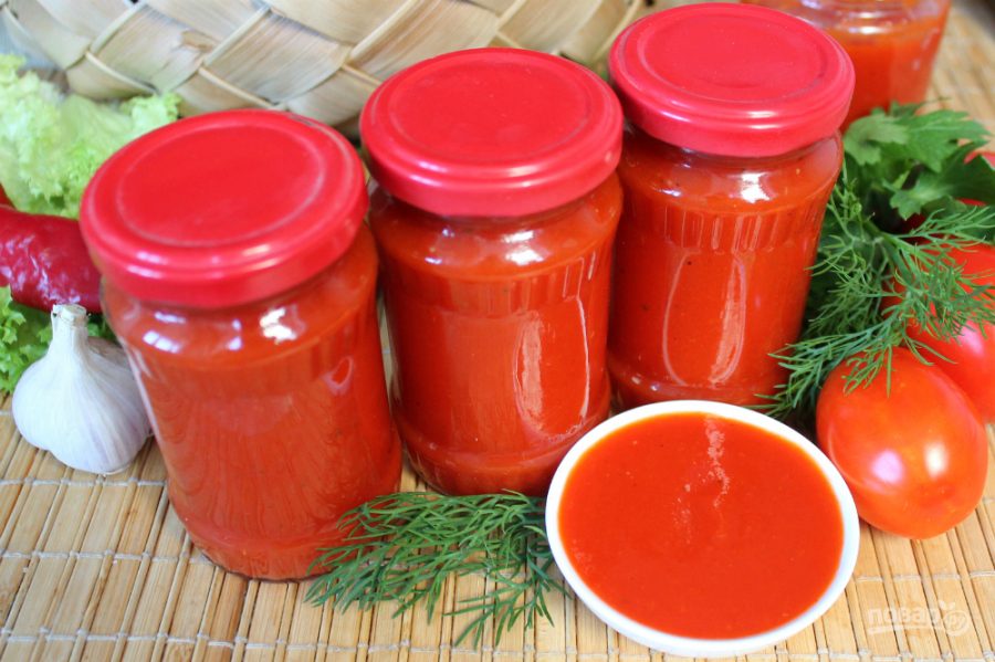 Кетчуп из помидоров на зиму - простой рецепт пальчики оближешь - пошагово в домашних условиях