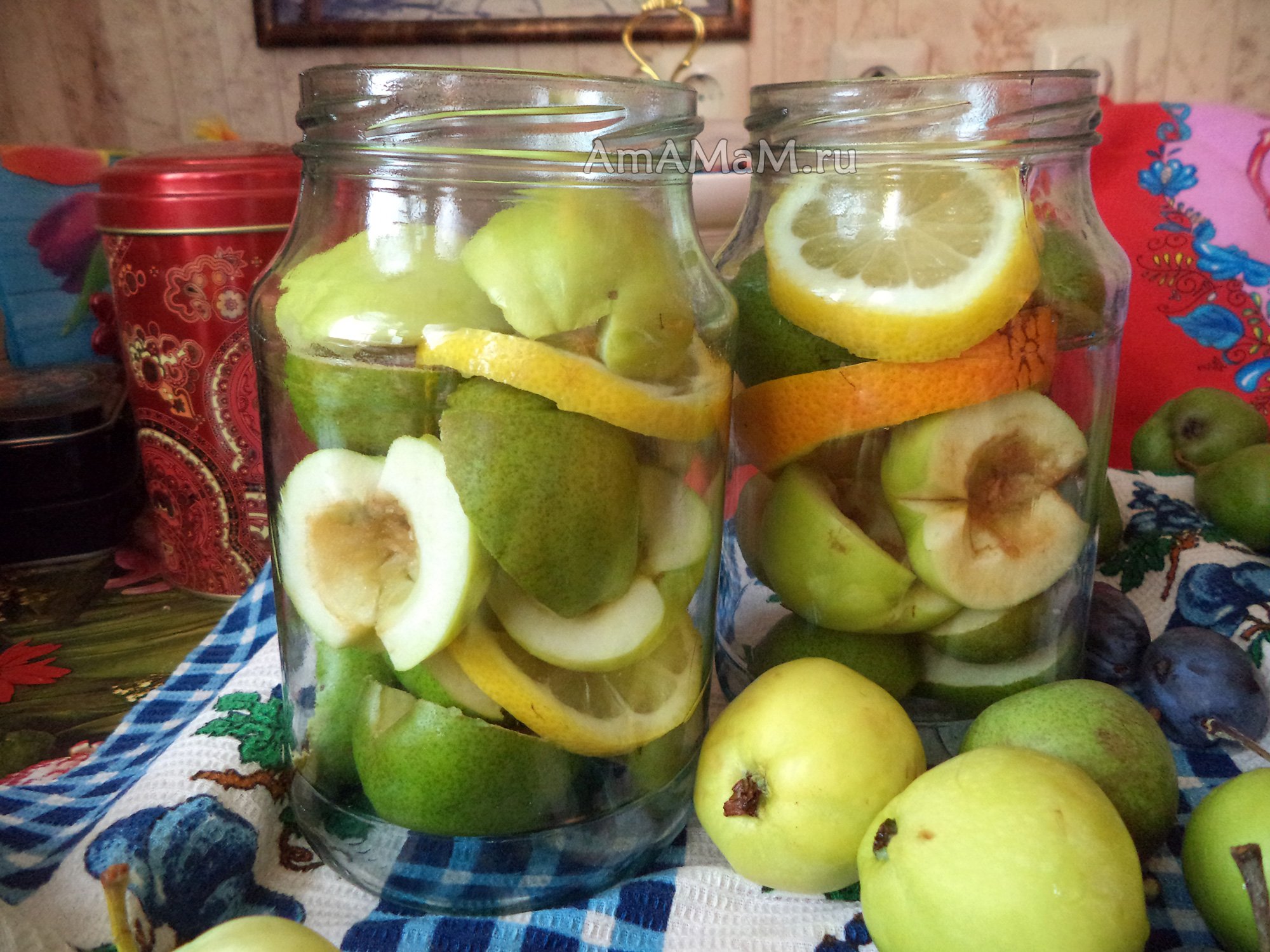 Компот из груш - рецепты из диких фруктов, на зиму с лимонной кислотой, сливами и яблоками