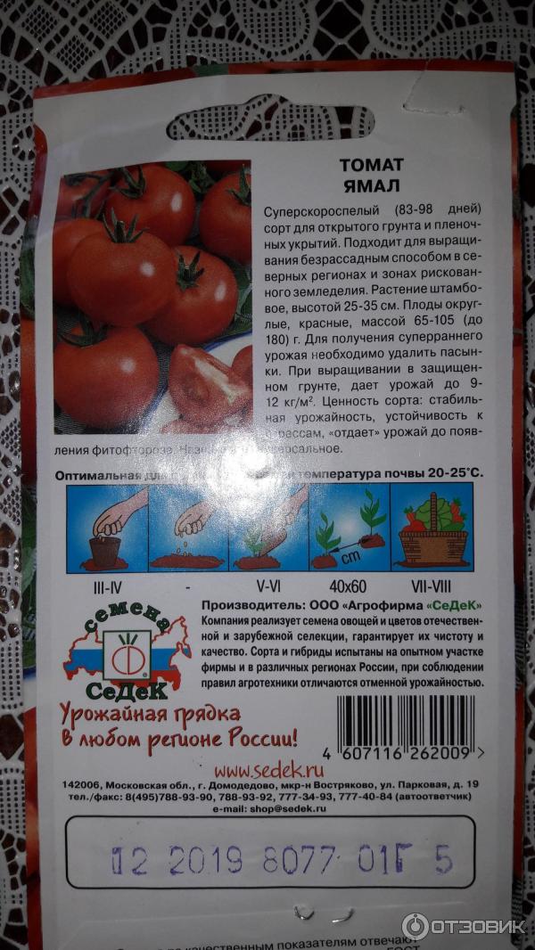 Томат ямал 200: описание, урожайность и характеристика сорта