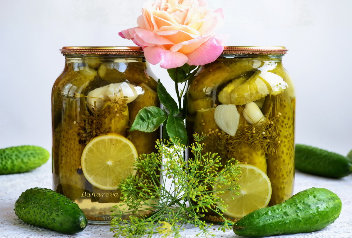 Огурцы в литровых банках на зиму с лимонной кислотой - лучшие рецепты