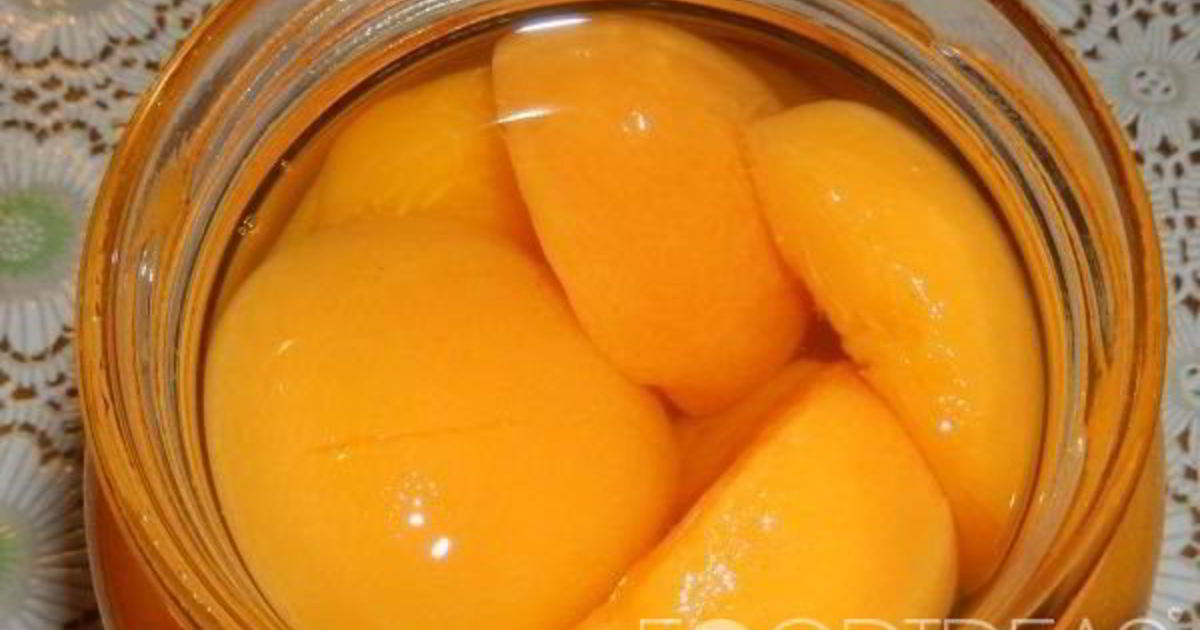 Персики консервированные - рецепт на зиму в 1 литровых банках