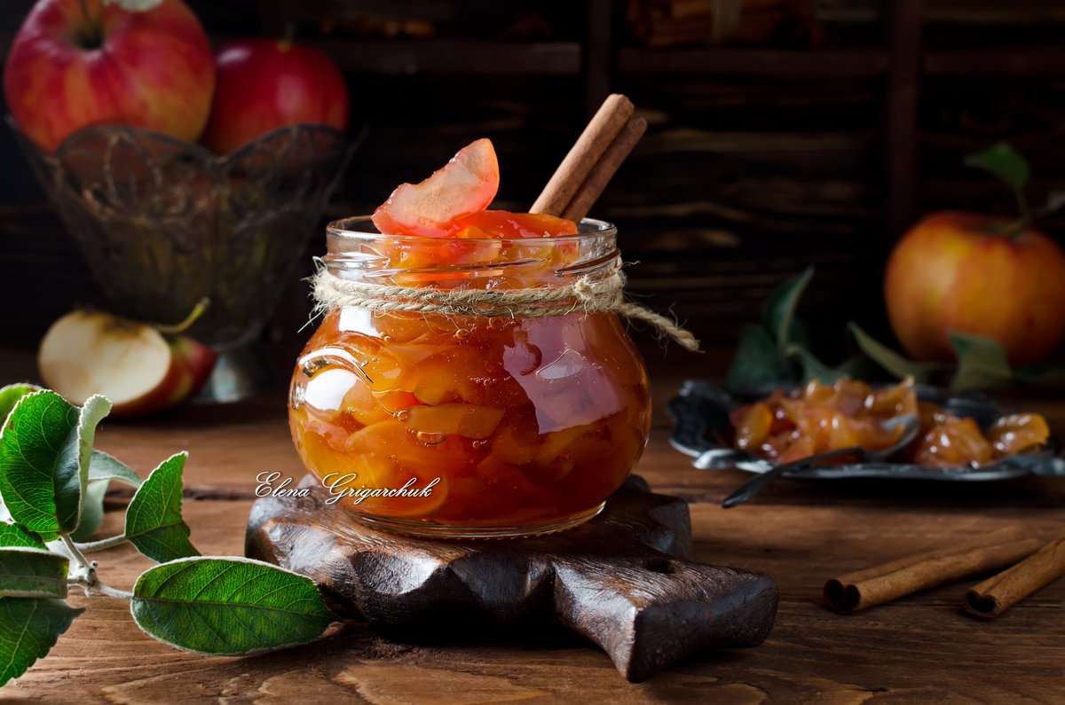 Янтарное яблочное варенье  дольками по простому пошаговому рецепту с фото