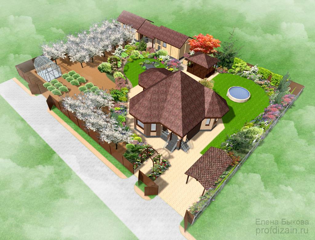 Планировка дачного участка загородного дома - правила и варианты дизайна