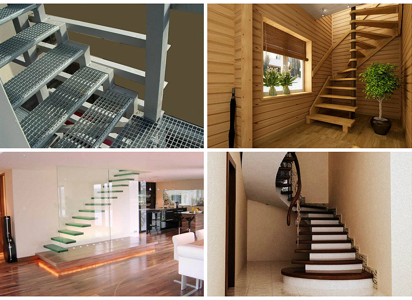 Лестница как элемент дизайна дачного или загородного дома