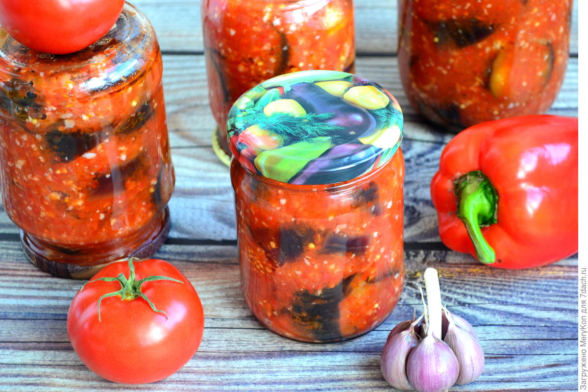 Баклажаны с помидорами на зиму: 18 лучших пошаговых рецептов приготовления