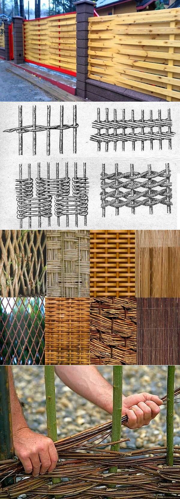Плетеный забор: технология изготовления из природных и искусственных материалов