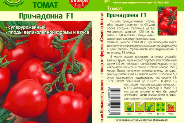 Томат примадонна: характеристика и описание сорта, отзывы дачников об урожайности, фото кустов и помидоров