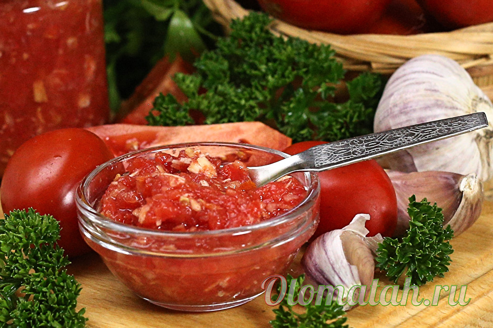 Горлодер из помидор с чесноком на зиму - рецепты с хреном, перцем, из желтых и зеленых томатов