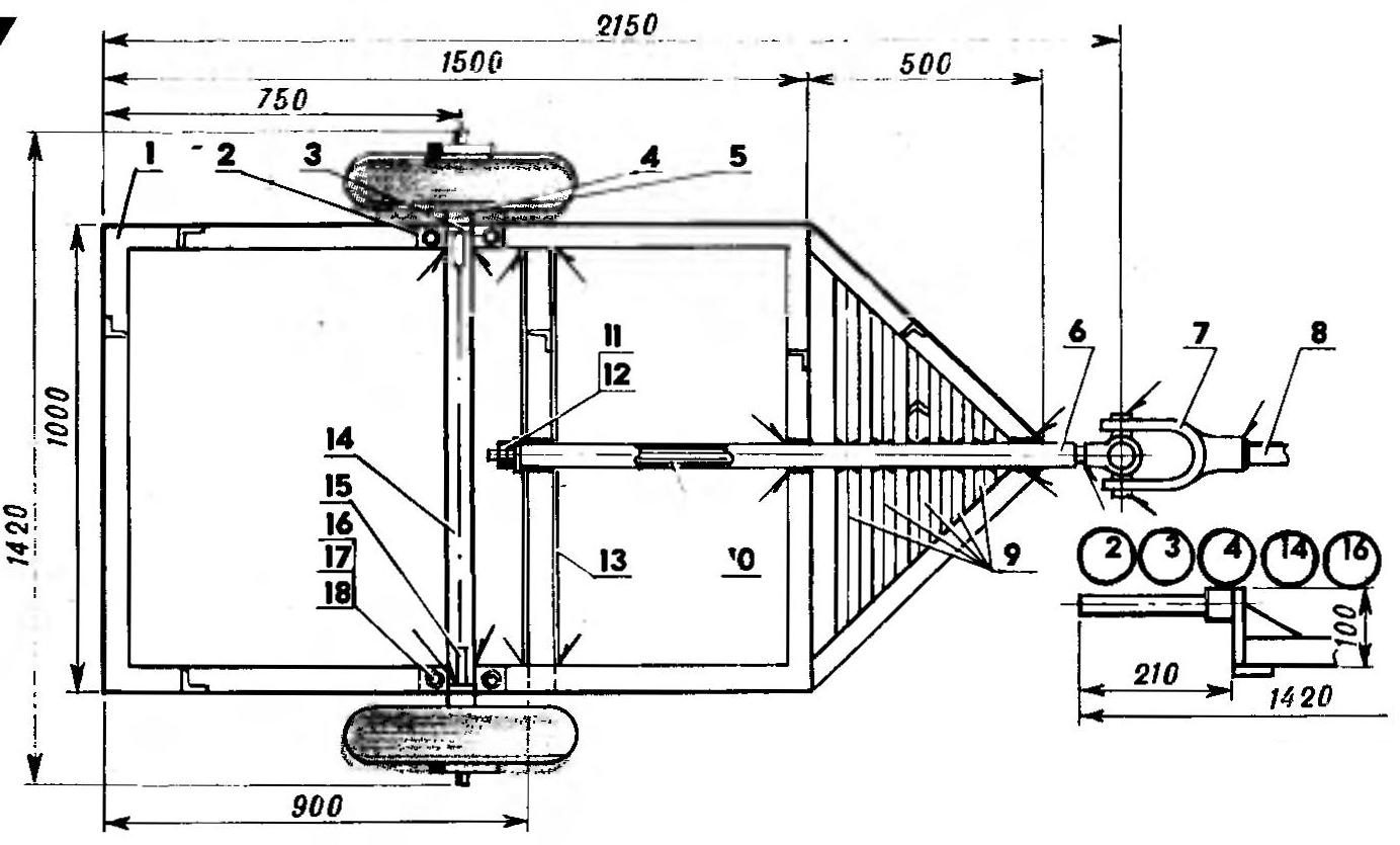 Сделать тележку для мотоблока своими руками размеры чертеж