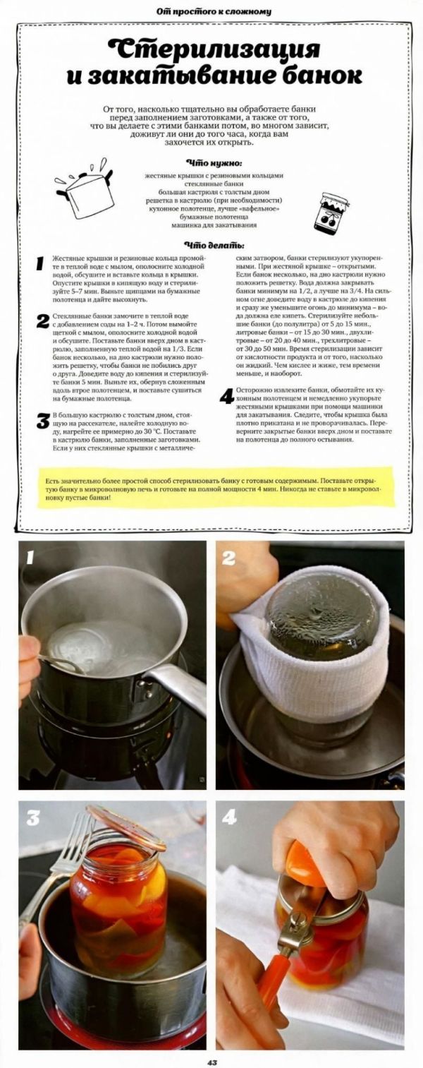 Как стерилизовать банки с заготовками в кастрюле с водой: инструкция, советы