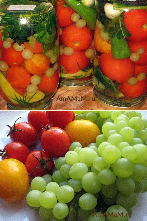 Как замариновать помидоры с виноградом на зиму – домашние заготовки