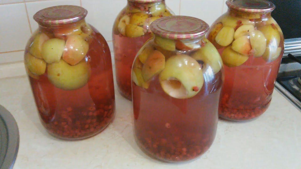 Компот из яблок и красной смородины на зиму - пошаговый рецепт с фото |  консервирование