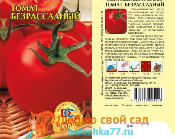 Описание лучших сортов безрассадных томатов и технология выращивания