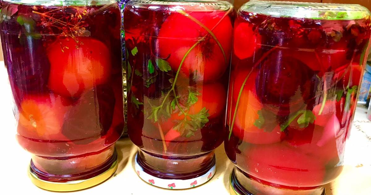 Консервированные помидоры со свеклой — пошаговый рецепт с фото
