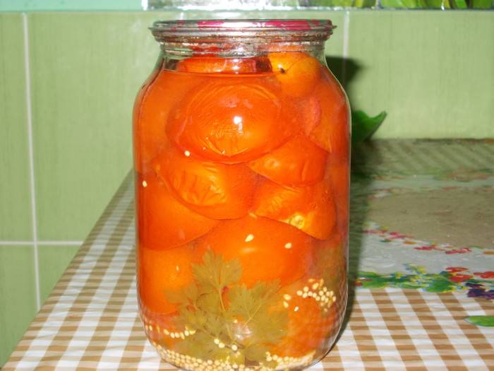 Маринованные помидоры с горчичными зернами на зиму. рецепт пошаговый с фото