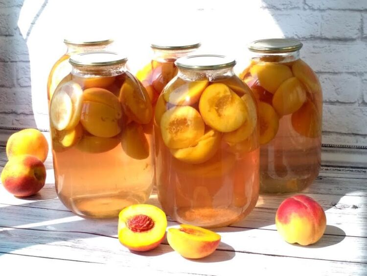 Компот из персиков на зиму: простые рецепты заготовки