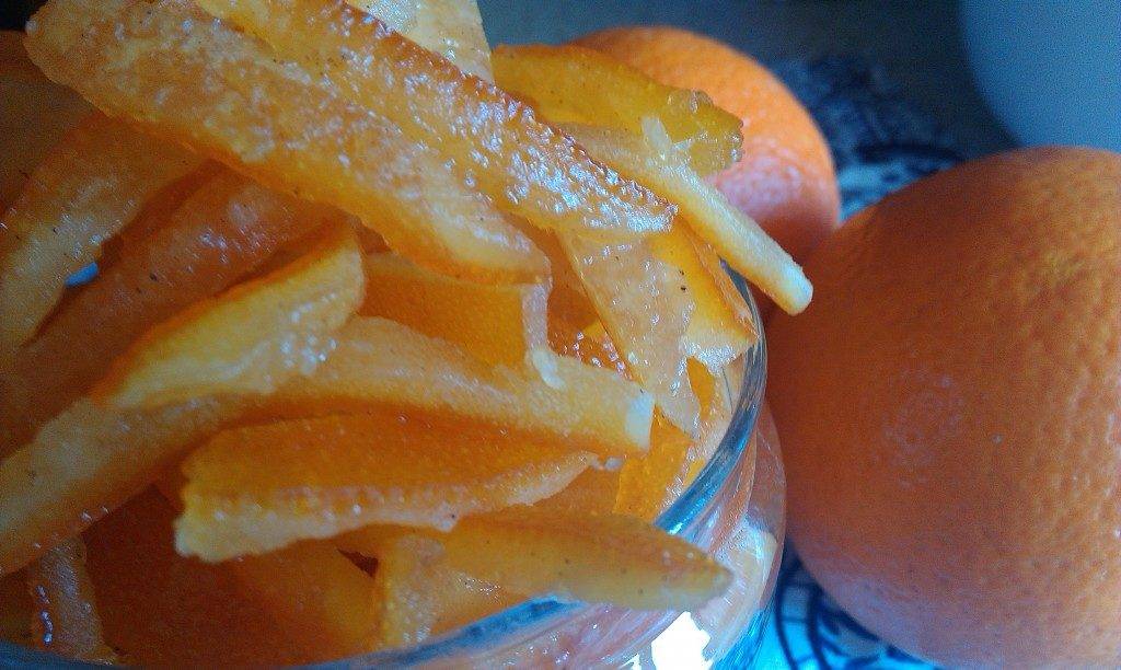 Апельсиновые цукаты из кожуры