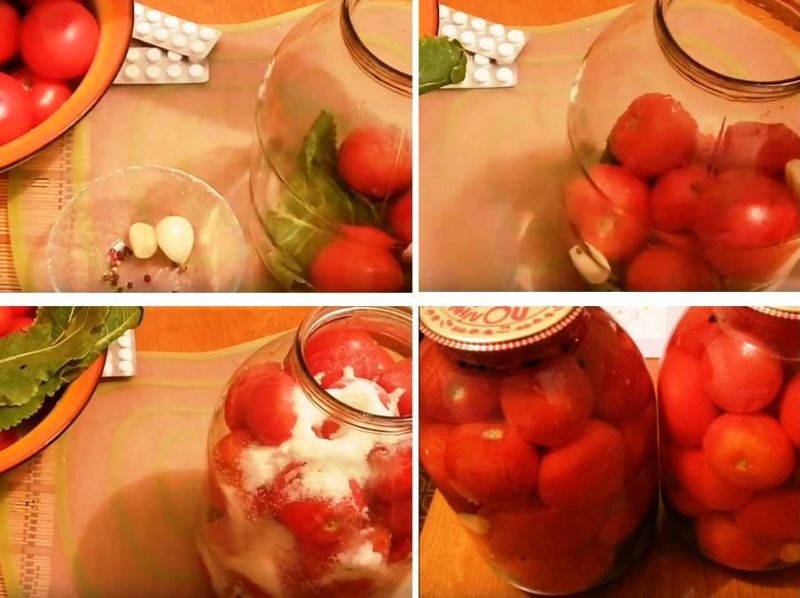 Рецепт помидоров с аспирином на зиму
