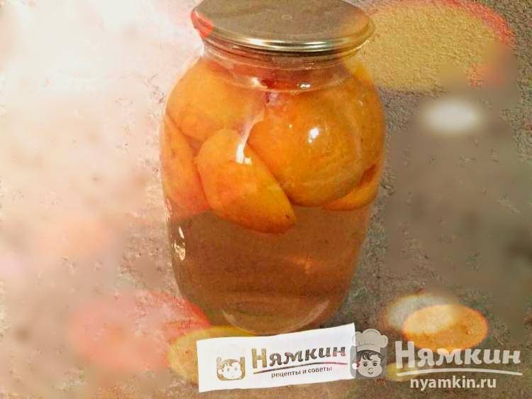 Компот из персиков, рецепт на зиму