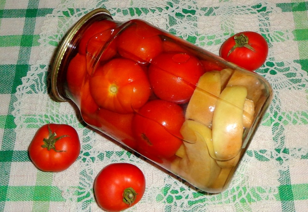 Помидоры с яблоками на зиму: рецепты консервированных заготовок