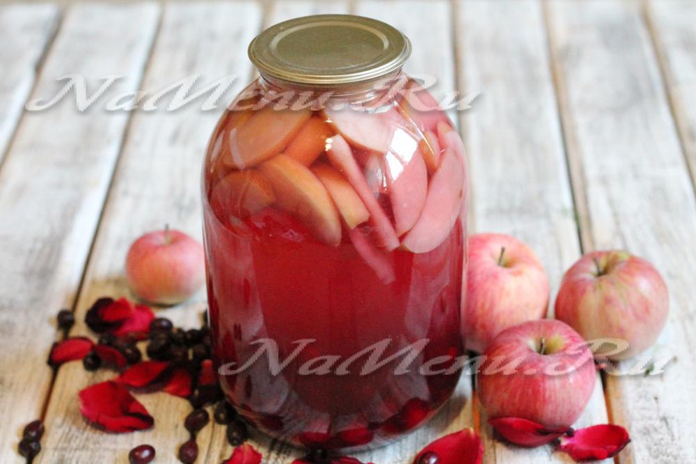 Компот из яблок на зиму: 19 вкусных рецептов приготовления консервации