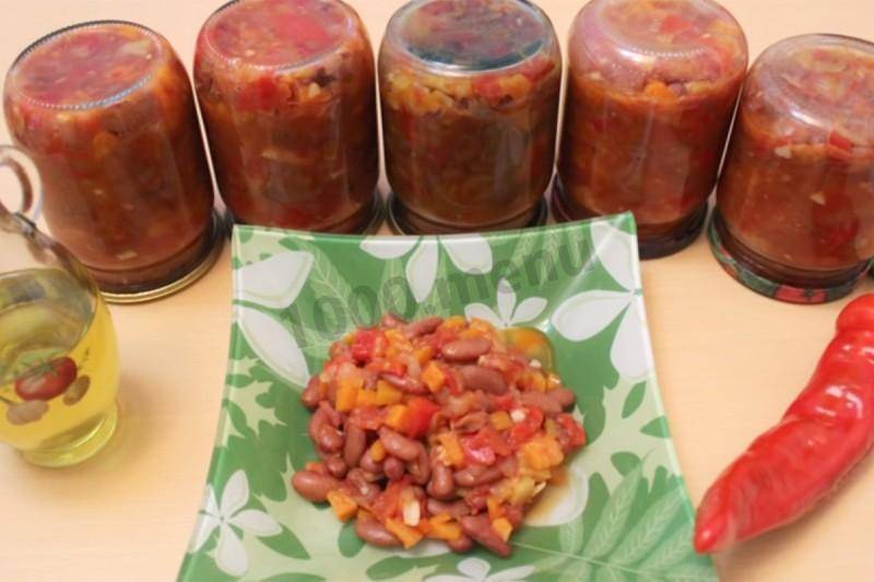 Салат баклажаны с фасолью на зиму – идеальная полезная закуска с отменным вкусом: рецепт с фото и видео
