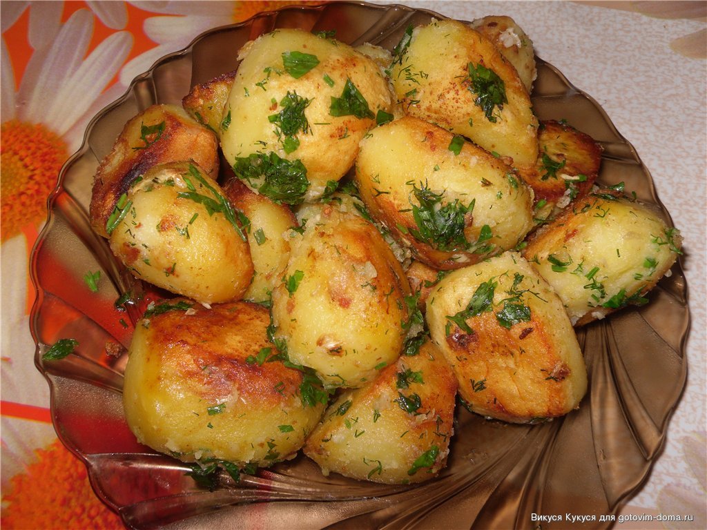 Картошка запеченная в духовке дольками — 13 лучших рецептов как запечь картошку с корочкой