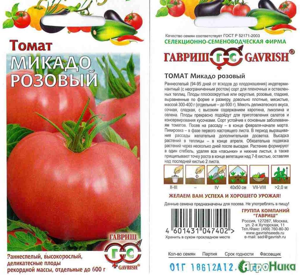 Описание и характеристики сорта томатов Микадо, урожайность и выращивание