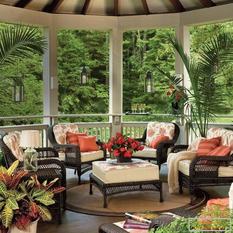 Веранда на даче: летний дачный дом с пристройкой размером 4х6, оформление веранды в садовом домике террасной плиткой и другие варианты дизайна