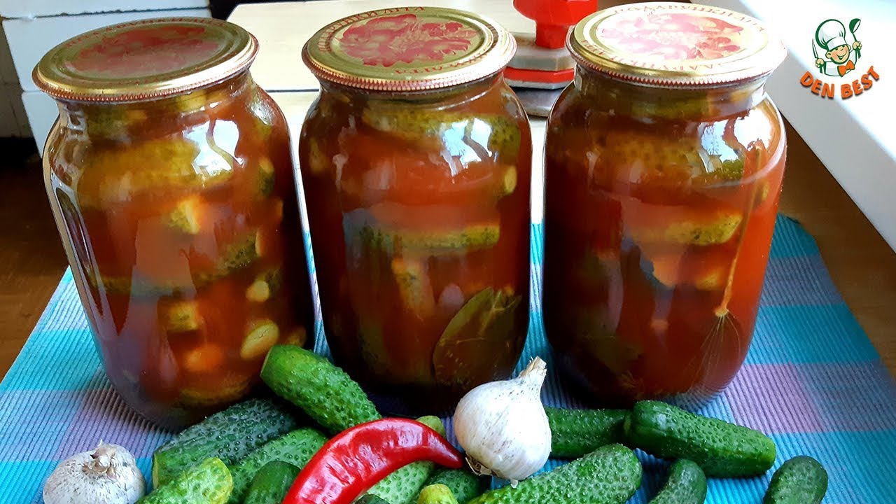 Как приготовить огурцы в томатном соке на зиму: 7 лучших рецептов