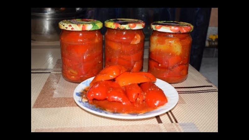 Перец маринованный на зиму в томатном соусе: 5 лучших пошаговых рецептов приготовления
