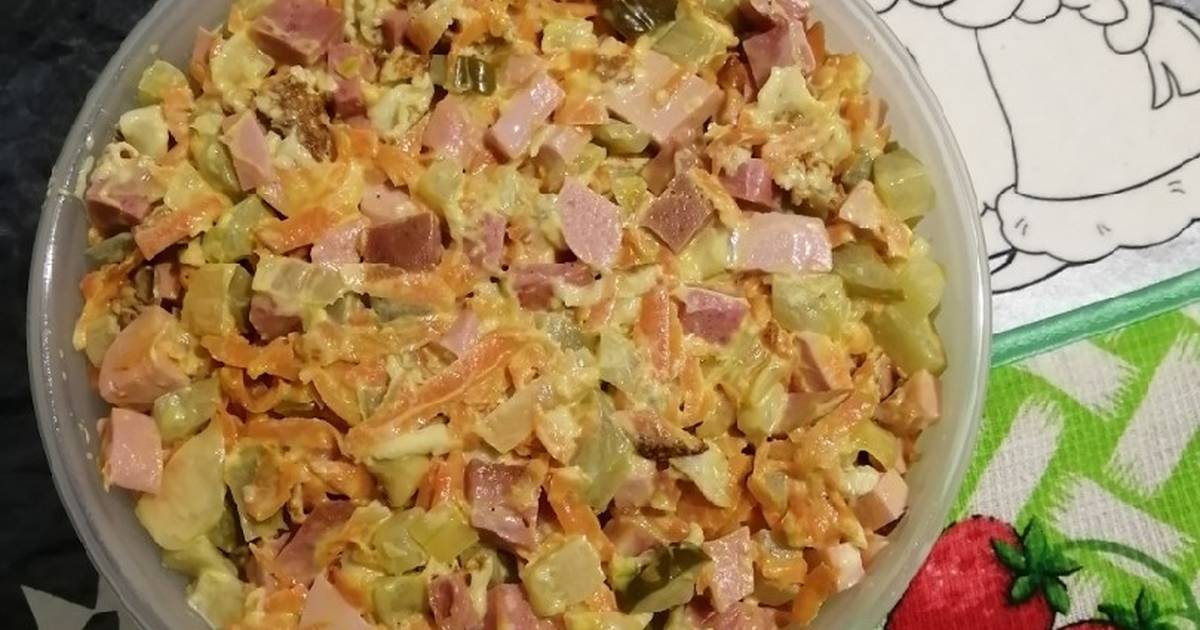 Блинный салат с копченой курицей – 6 рецептов салата с блинами и курицей