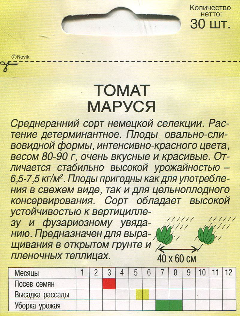Сорт томата маруся фото и описание