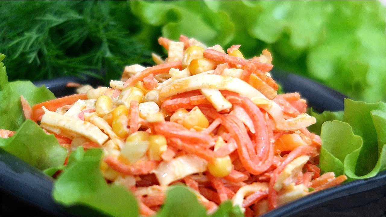 Блины с морковью: салат с корейской, яичными, луком, рецепт начинки, фото и видео