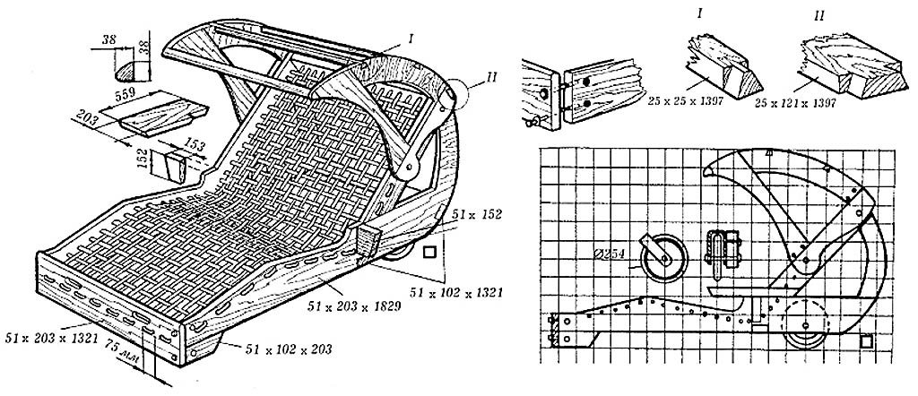 Самодельные шезлонги из металла своими руками схемы чертежи