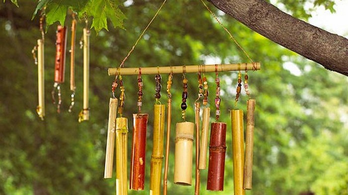 Музыка ветра своими руками из ракушек, монеток, имитации бамбука - фото