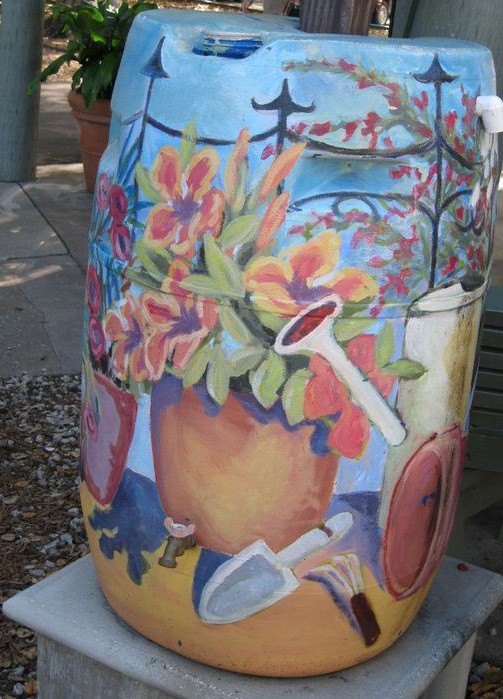Как разукрасить: садовые бочки для воды, декор своими руками, как покрасить если не умеешь рисовать, трафареты с рисунками