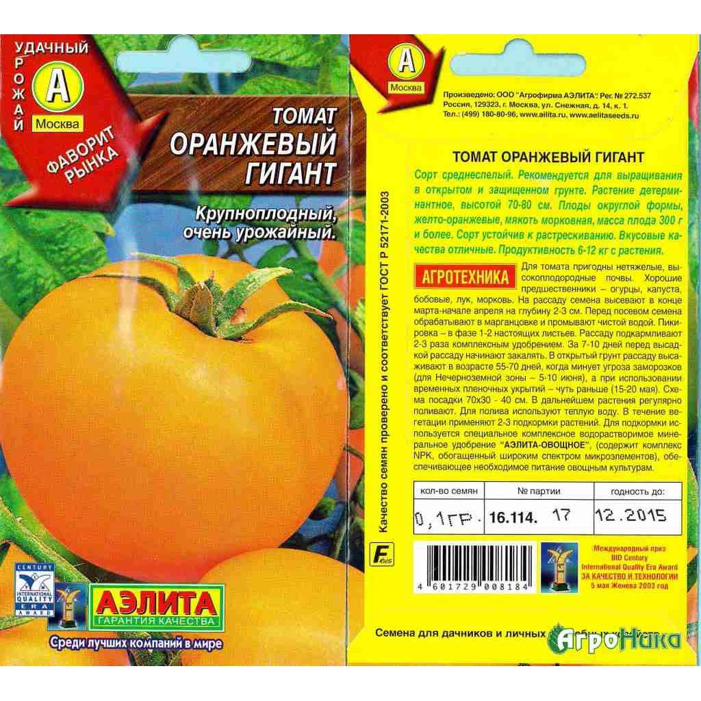 Описание крупного биф-томата Оранжевый гигант и особенности выращивания сорта